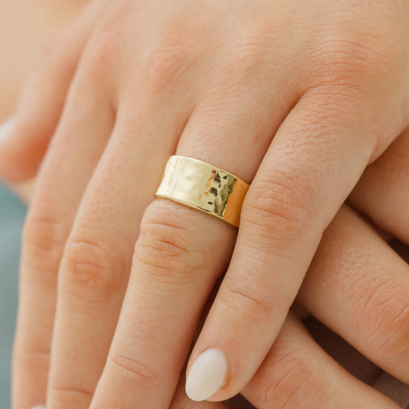 Recycled Gold Moonlight Ring I Rings Sara Patino Jewelry 