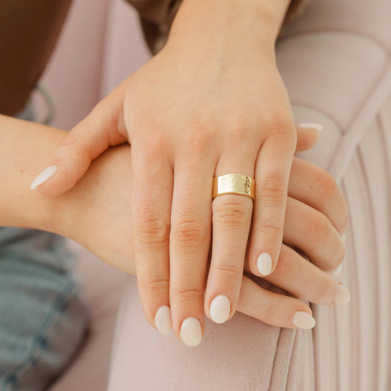 Recycled Gold Moonlight Ring I Rings Sara Patino Jewelry 