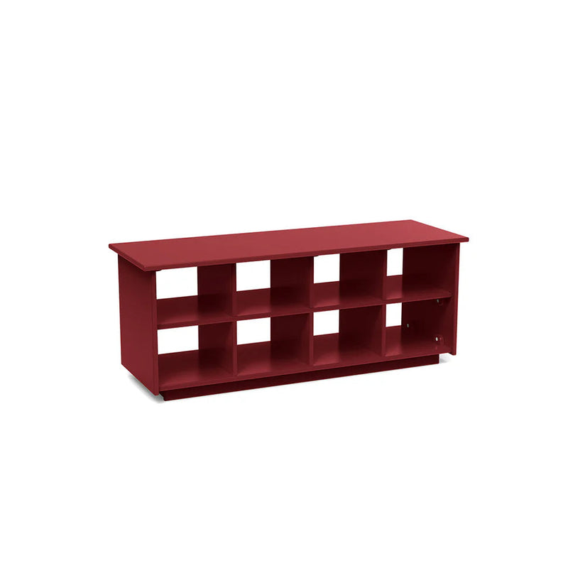 Recycled Outdoor Cubby Bench Outdoor Storage Loll Designs Chili 44" Standard