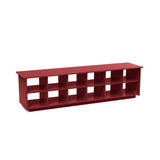 Recycled Outdoor Cubby Bench Outdoor Storage Loll Designs Chili 65" Standard