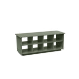 Recycled Outdoor Cubby Bench Outdoor Storage Loll Designs Sage 44" Standard