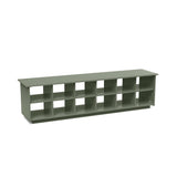 Recycled Outdoor Cubby Bench Outdoor Storage Loll Designs Sage 65" Standard