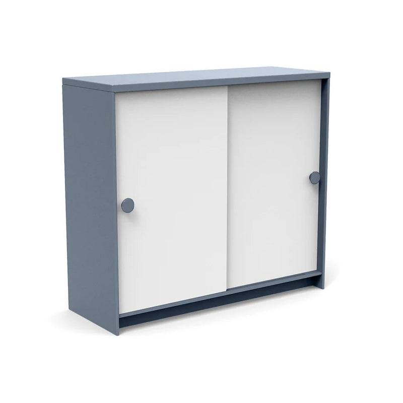 Recycled Slider Cabinet Outdoor Cabinets Loll Designs Ash Blue Cloud White 