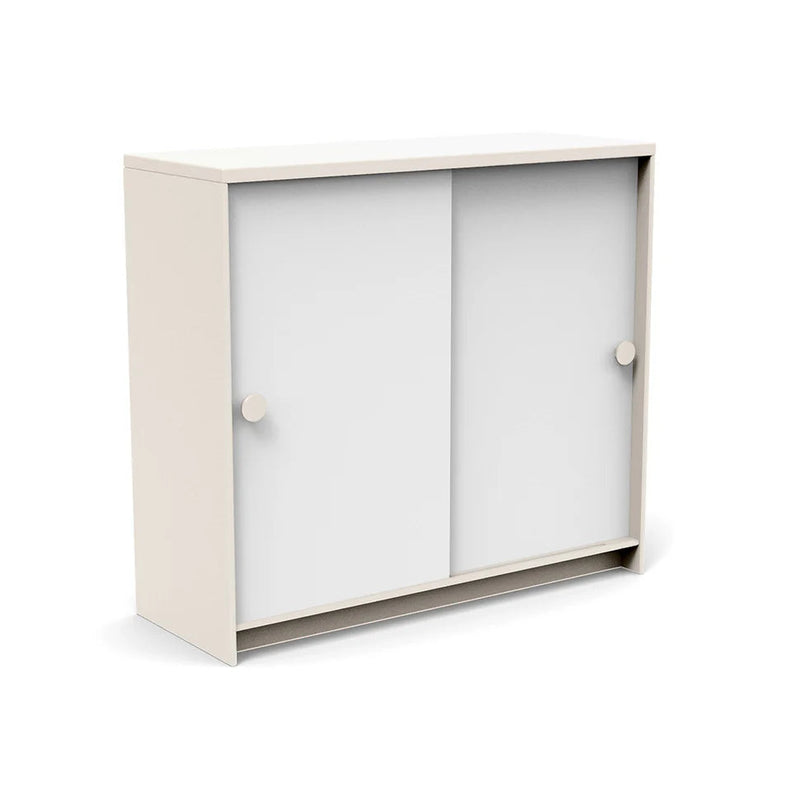 Recycled Slider Cabinet Outdoor Cabinets Loll Designs Fog Cloud White 