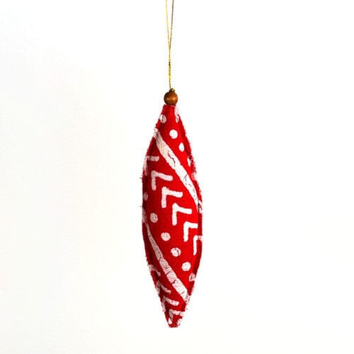 Red Finial Shaped Ornaments Set