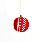 Red Finial Shaped Ornaments Set