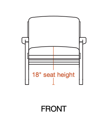 Ridge Accent Chair in Natural Latex - Cotton