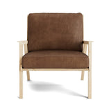 Ridge Accent Chair in Natural Latex - Leather