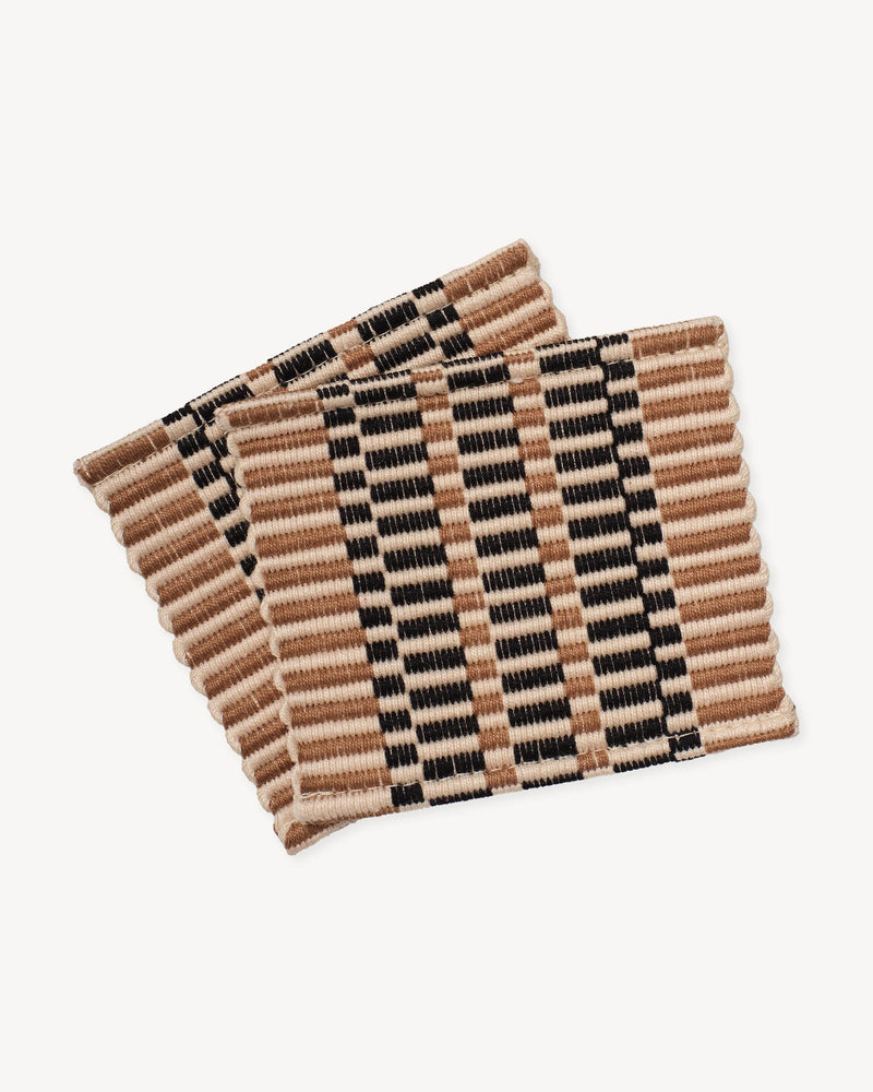 Ridges Coaster Set Coasters Minna Hazelnut 