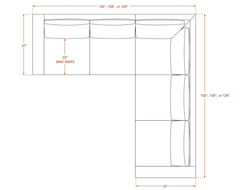 Rio Corner Sectional in Natural Latex - Linen