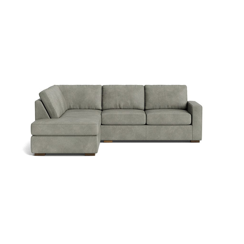 Rio Plush Bumper Sectional in Natural Latex - Leather