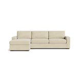 Rio Plush Chaise Sectional in Natural Latex - Cotton