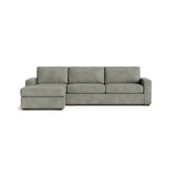 Rio Plush Chaise Sectional in Natural Latex - Leather