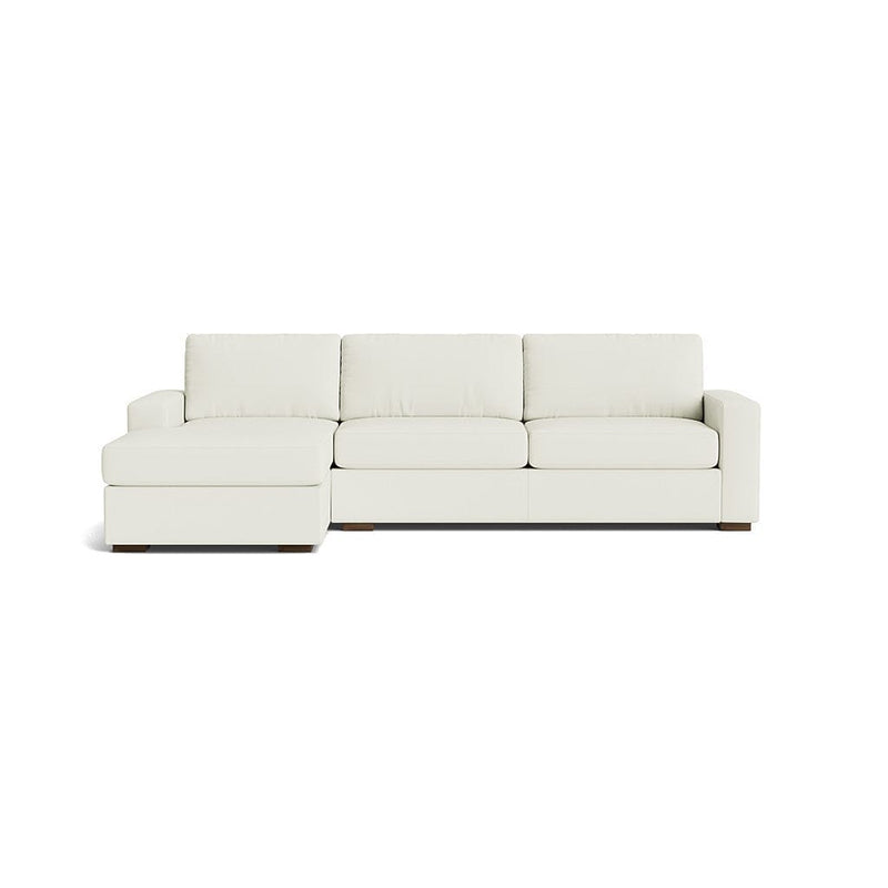 Rio Plush Chaise Sectional in Natural Latex - Leather