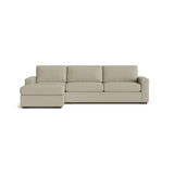 Rio Plush Chaise Sectional in Natural Latex - Leather