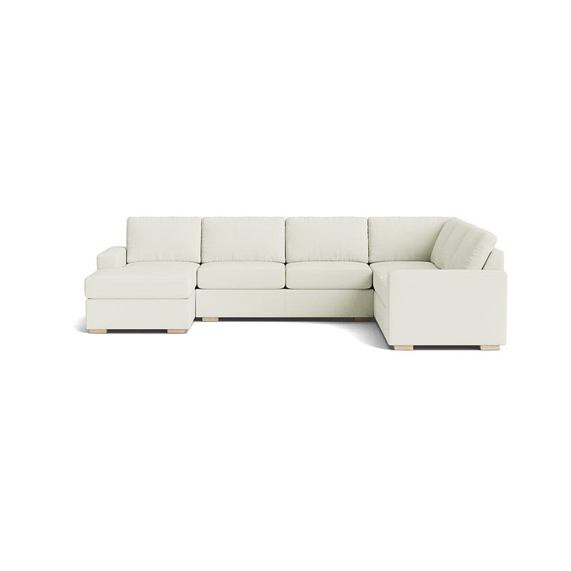 Rio Plush U Sectional in Natural Latex - Leather