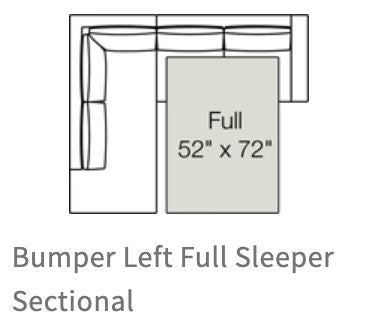 Rio Sleeper Sectional in Natural Latex - Leather