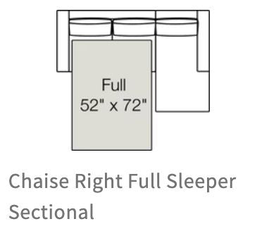 Rio Sleeper Sectional in Natural Latex - Leather