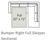 Rio Sleeper Sectional in Natural Latex - Leather