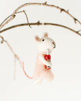 Rosé All Day Felt Mouse Ornament