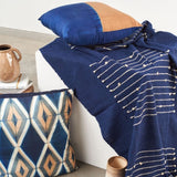 Rosewood Indigo Handloom Merino Throw Blankets and Throws Studio Variously 