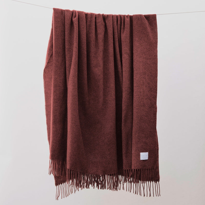 Rough Linen 100% Merino Wool Throw Blanket Throw Rough Linen 