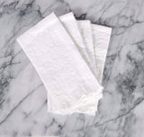 Rough Linen Raw Edge Smooth Linen Napkin Set (Choose 4 or 6) Napkin Rough Linen 