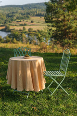 Round Linen Tablecloth