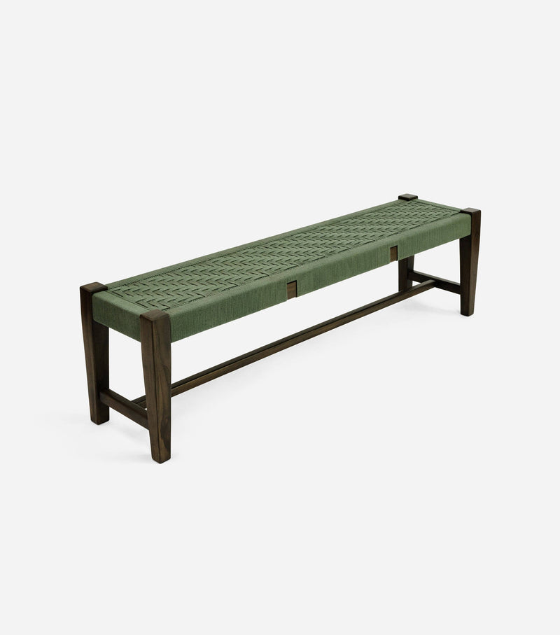 Santa Cruz Bench in Basil Basket Cord