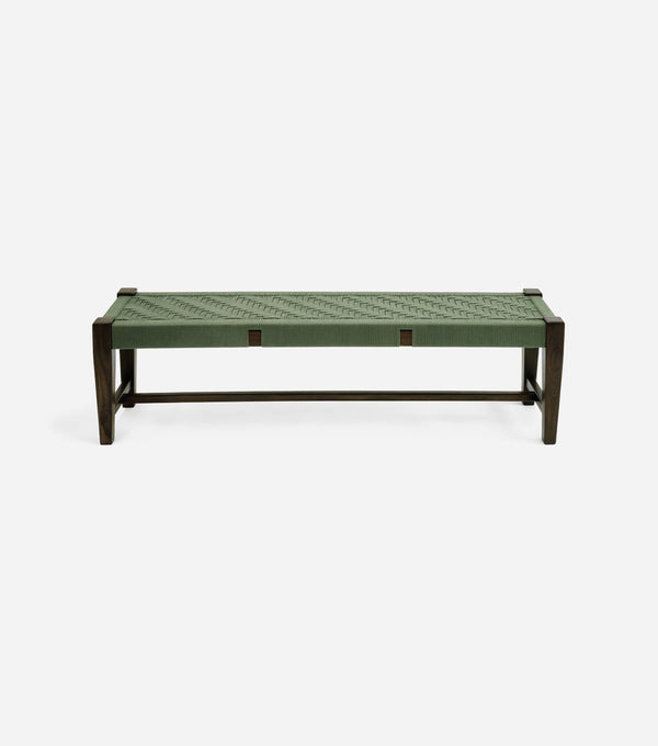 Santa Cruz Bench in Basil Basket Cord