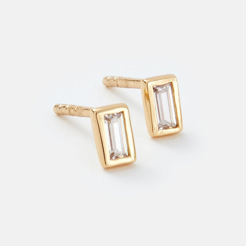 Brilliant Baguette Studs