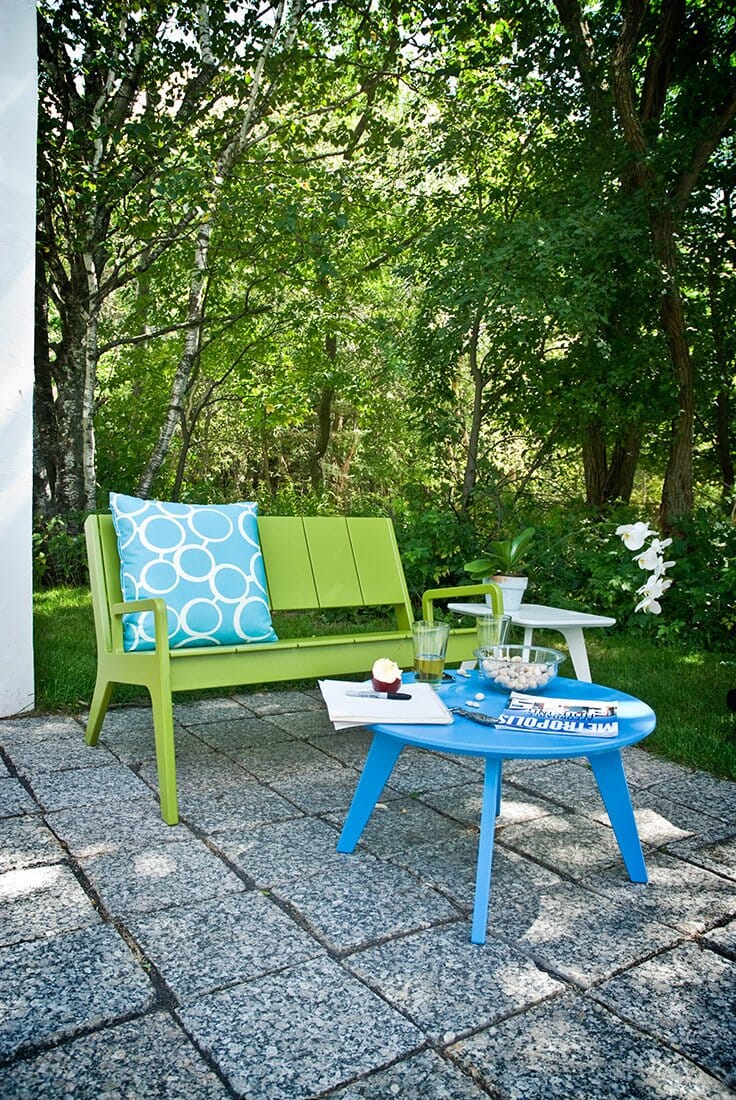 Satellite Recycled Outdoor End Table Outdoor Side Tables Loll Designs 