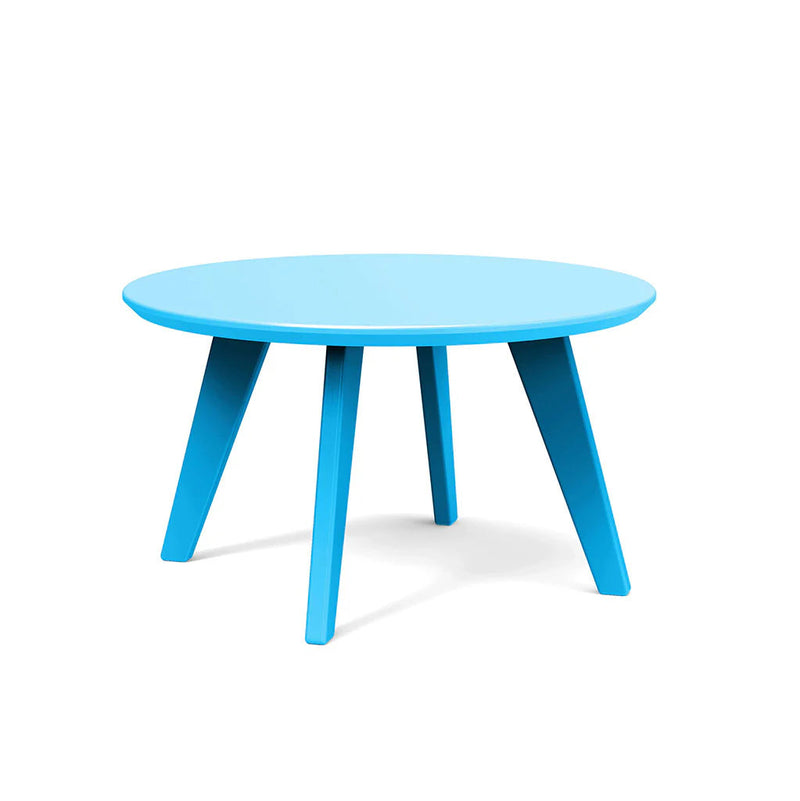 Satellite Recycled Outdoor End Table Outdoor Side Tables Loll Designs Bright Sky Blue Round 