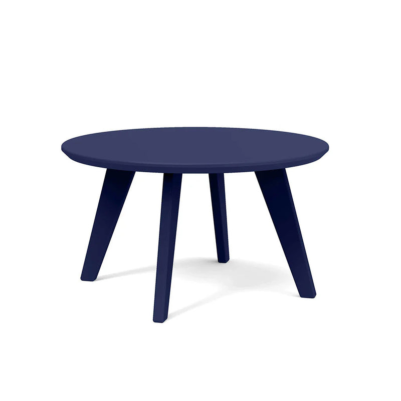 Satellite Recycled Outdoor End Table Outdoor Side Tables Loll Designs Navy Blue Round 