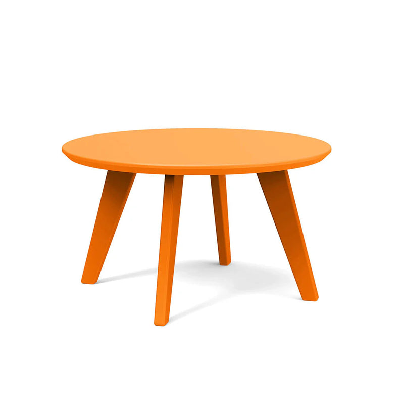 Satellite Recycled Outdoor End Table Outdoor Side Tables Loll Designs Sunset Orange Round 