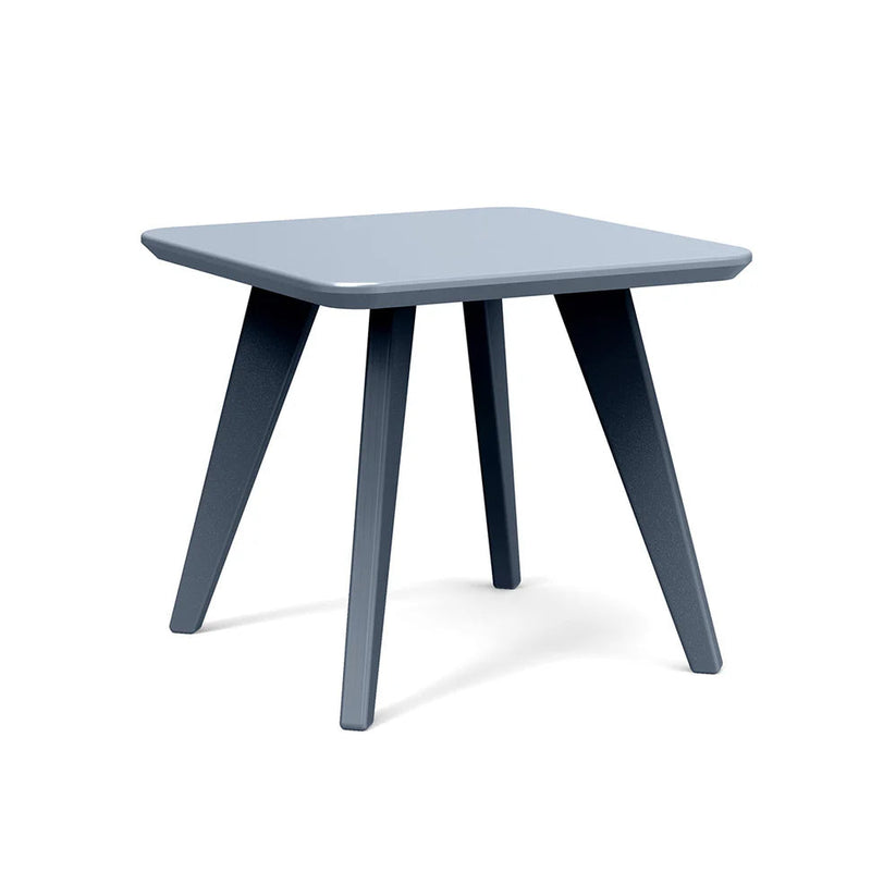 Satellite Recycled Outdoor Small Square End Table Outdoor Tables Loll Designs Ash Blue 