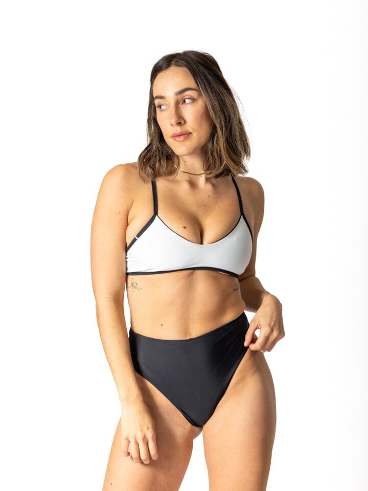 Sensi Graves Petra Triangle Top- Black/Coconut Milk Rashguard Sensi Graves 