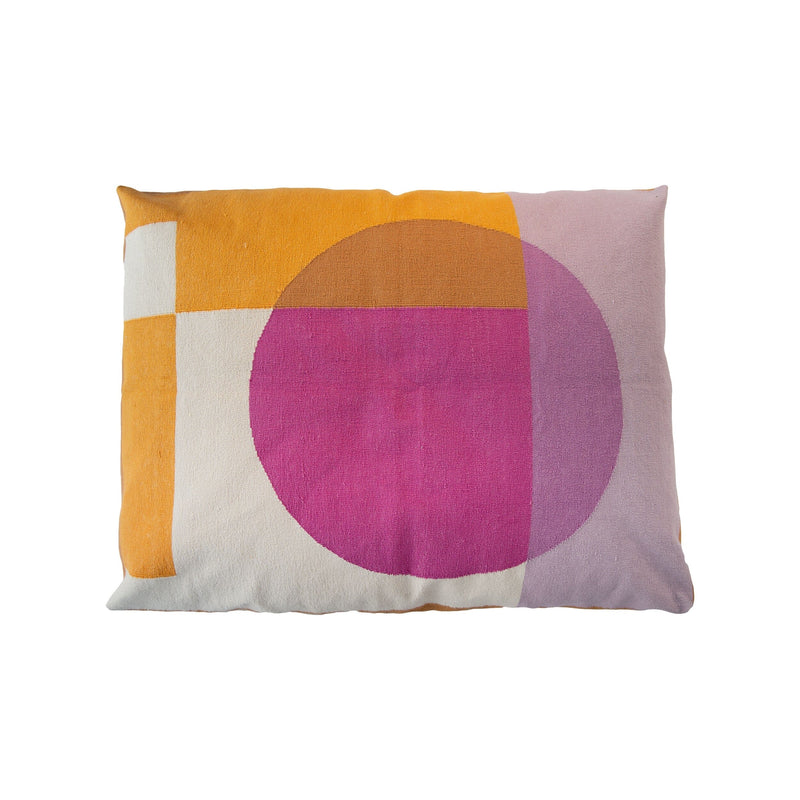 Shapes Cotton Dog Bed Floor Pillows Leah Singh Purple 