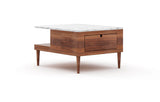 Sino Rectangular Coffee Table Coffee Tables Medley Walnut 30" x 24" With Drawer