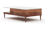 Sino Rectangular Coffee Table Coffee Tables Medley Walnut 54" x 30" No Drawer