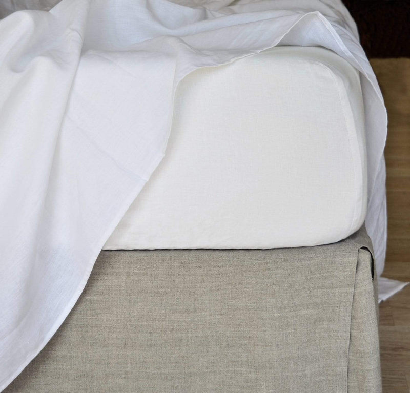 Smooth Midweight Linen Fitted Sheet