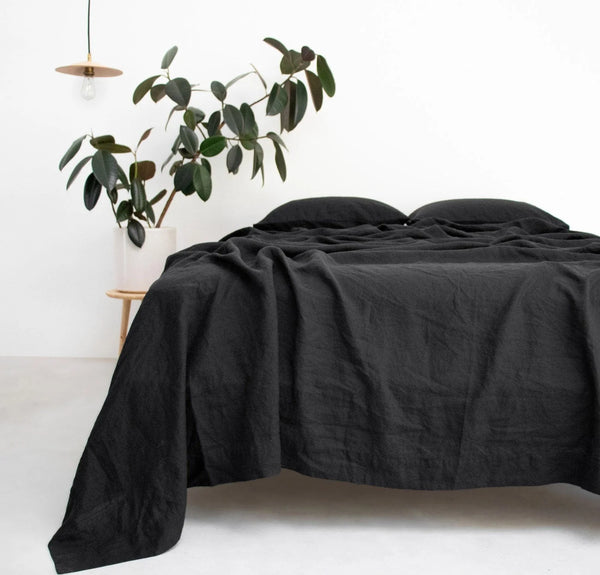 Smooth Midweight Linen Bed Blanket