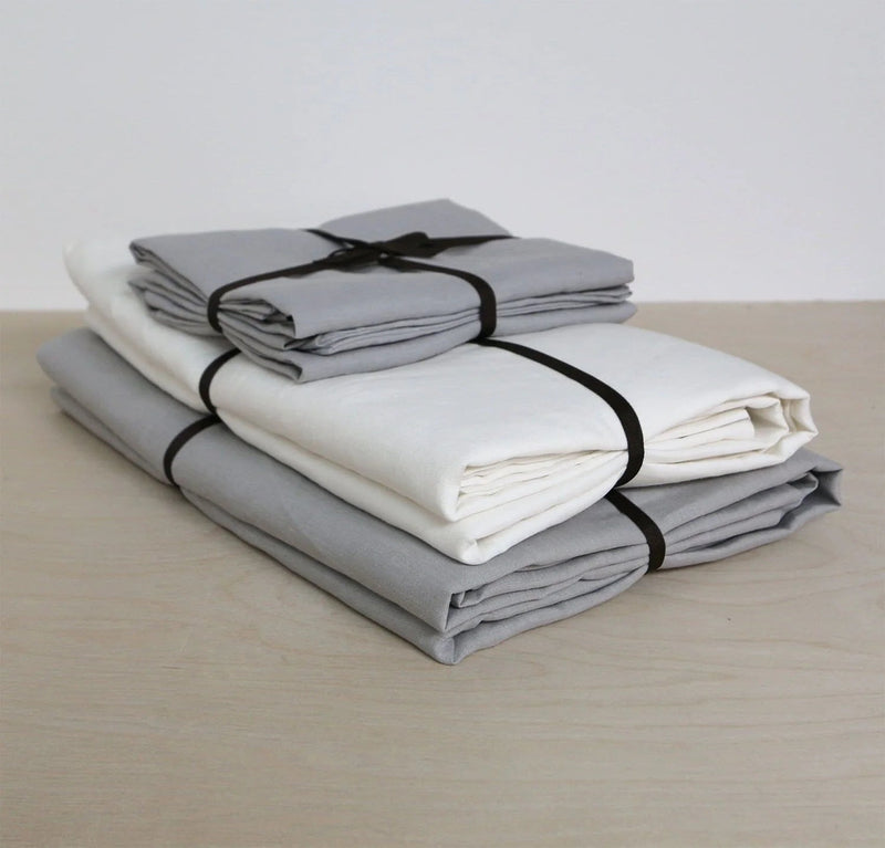 Smooth Midweight Linen Summer Bedding Set Sheet Sets Rough Linen 