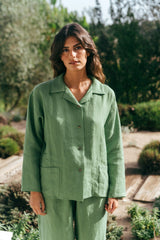 Snooze Long Sleeve Linen Pajama Set