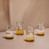 Sofia Ombre Effect Recycled Glass Set Drinking Glasses MESO Goods Tall 