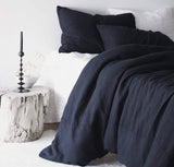 St. Barts Duvet Cover and Sham Set Duvet Covers Rough Linen Ink Twin Single Square