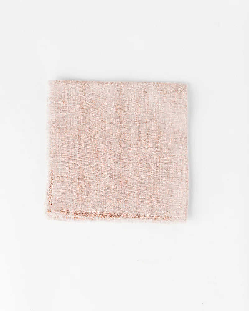 Stone Washed Linen Cocktail Napkin Cocktail Napkins Creative Women Single Blush 