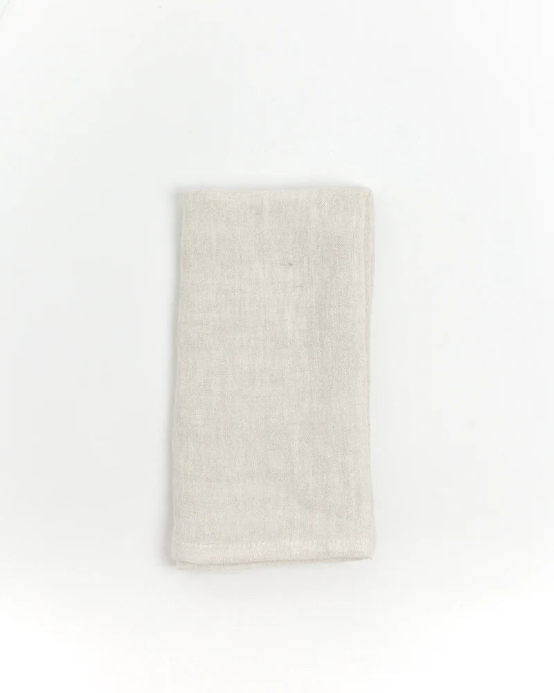 Stone Washed Linen Hemmed Dinner Napkins Napkins Creative Women Natural Chambray Single 