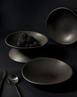 Stoneware Dadasi Dessert Plate Set Plates GHARYAN Stoneware Matte Black 