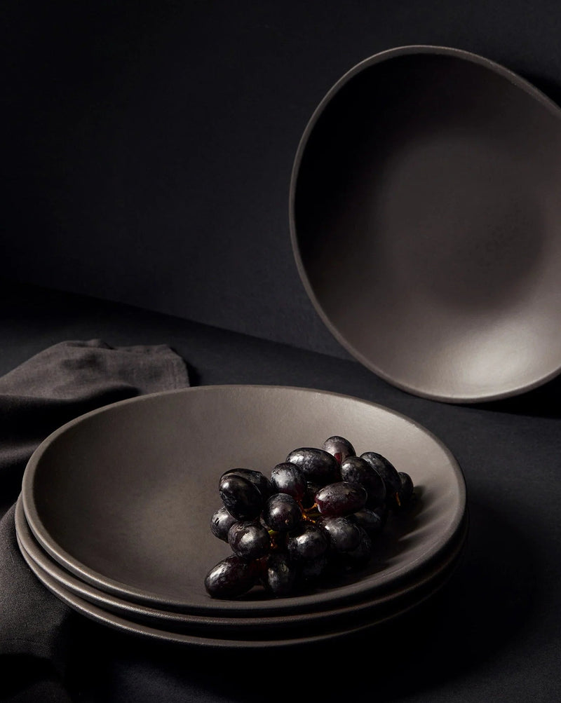 Stoneware Dadasi Dinner Plate Set Plates GHARYAN Stoneware Matte Black 